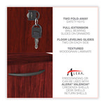 Alera Valencia Series Full Pedestal File, Left/right, 3-Drawers: Box/box/file, Legal/letter, Mahogany, 15.63" X 20.5" X 28.5"