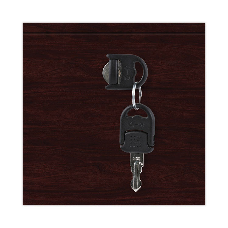 Alera Valencia Series Full Pedestal File, Left Or Right, 2 Legal/letter-Size File Drawers, Mahogany, 15.63" X 20.5" X 28.5"