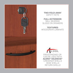 Alera Valencia Series Hanging Pedestal File, Left/right, 2-Drawer: Box/file, Legal/letter, Cherry, 15.63 X 20.5 X 19.25