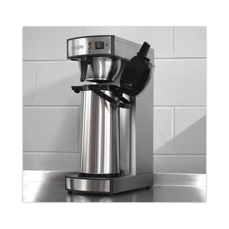 Air Pot Brewer, 75 oz, 8.75 x 14.75 x 21.25, Stainless Steel