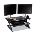 Precision Standing Desk, 35.4" x 22.2" x 6.2" to 20", Black