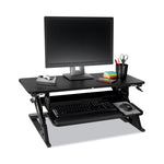 Precision Standing Desk, 35.4" x 22.2" x 6.2" to 20", Black