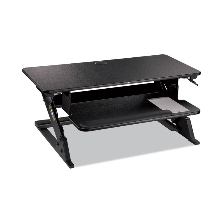 Precision Standing Desk, 35.4" x 22.2" x 6.2" to 20", Black