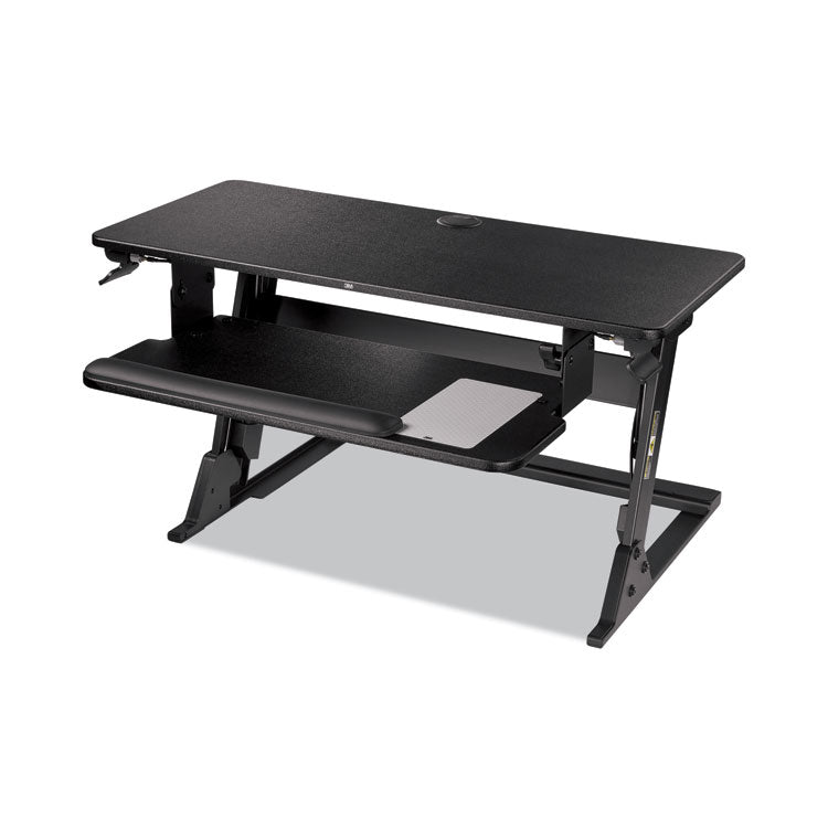 Precision Standing Desk, 35.4" x 22.2" x 6.2" to 20", Black