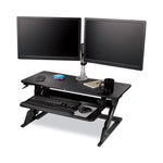 Precision Standing Desk, 35.4" x 22.2" x 6.2" to 20", Black