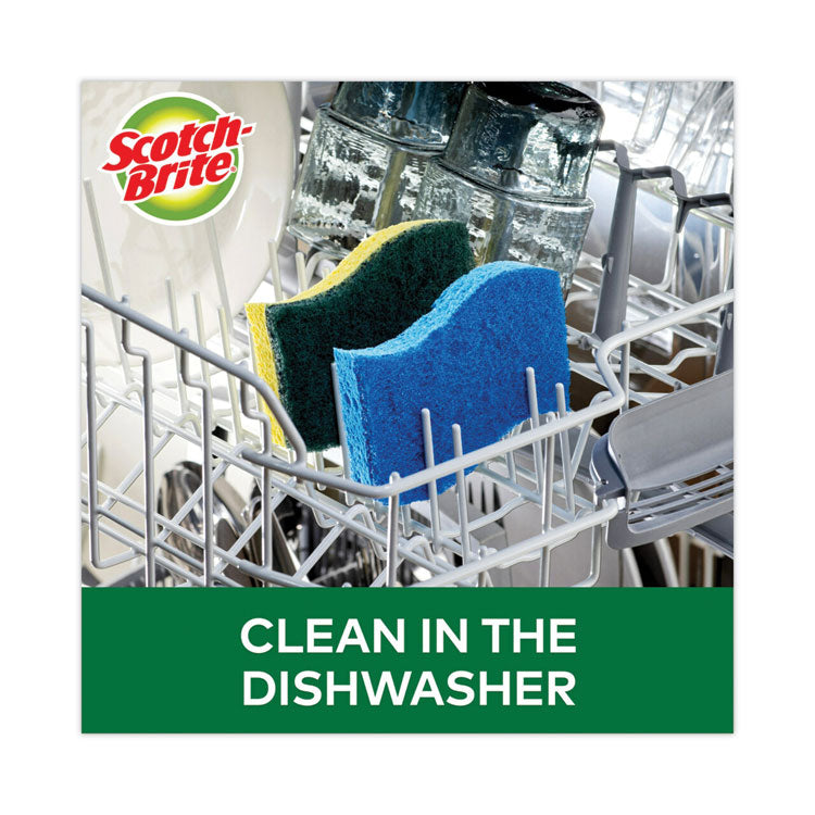 Heavy-Duty Scrub Sponge, 4.5 X 2.7, 0.6" Thick, Yellow/green, 6/pack