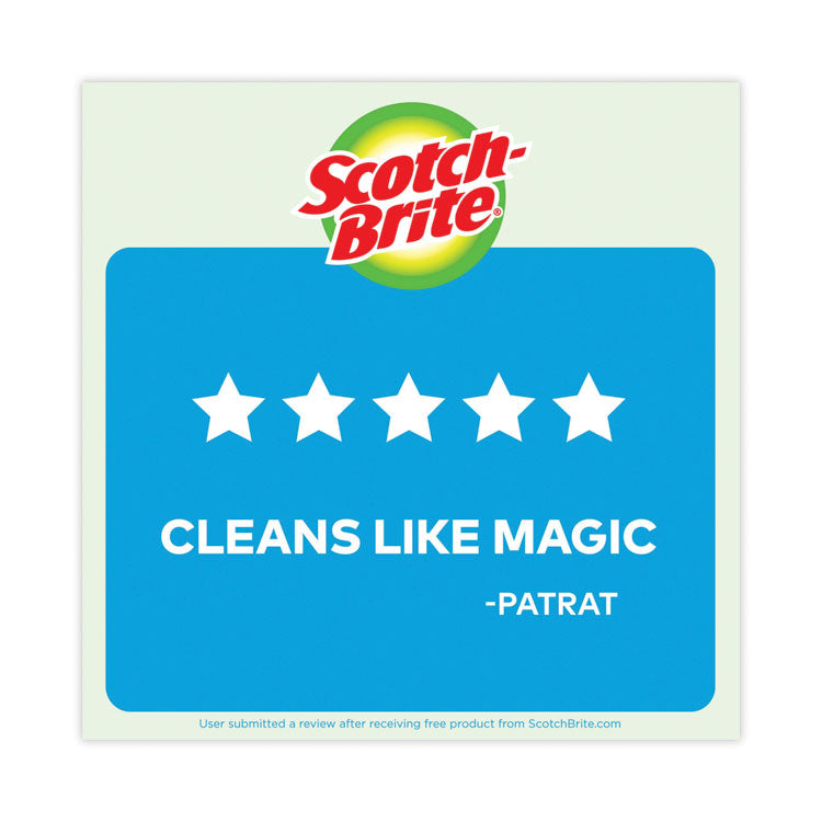 Non-Scratch Multi-Purpose Scrub Sponge, 4.4 X 2.6, 0.8" Thick, Blue, 6/pack