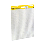 Vertical-Orientation Self-Stick Easel Pads, Quadrille Rule (1 sq/in), 25 x 30, White, 30 Sheets, 2/Carton