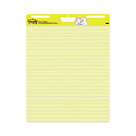 Vertical-Orientation Self-Stick Easel Pads, Presentation Format (1.5" Rule), 25 x 30, Yellow, 30 Sheets, 2/Carton