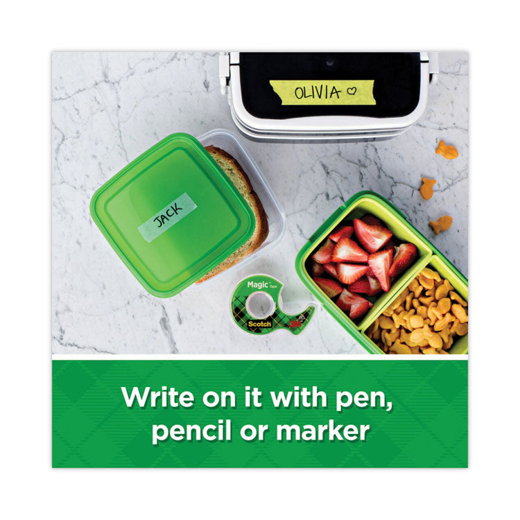 Magic Tape In Handheld Dispenser, 1" Core, 0.75" X 25 Ft, Clear, 3/pack