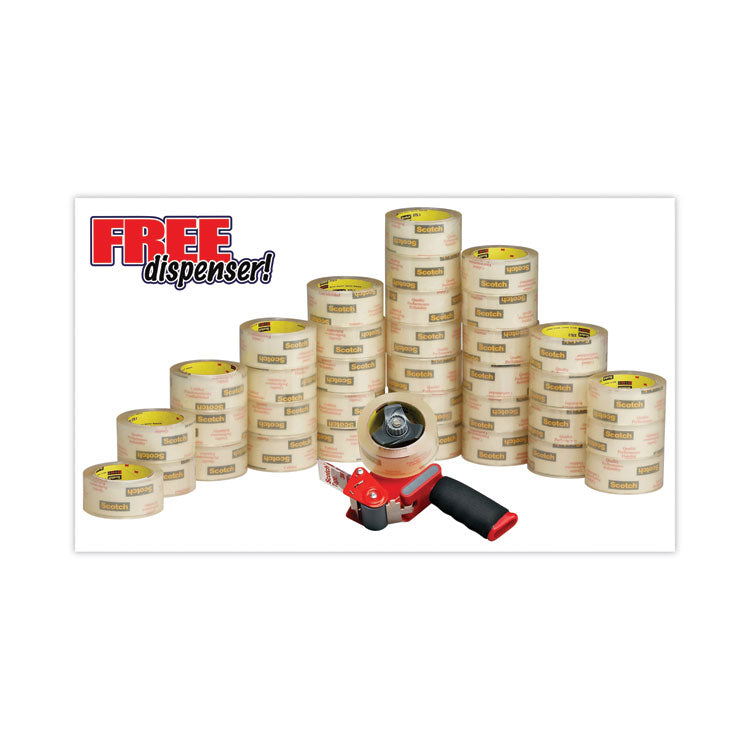 3750 Commercial Grade Packaging Tape With St-181 Pistol-Grip Dispenser, 3" Core, 1.88" X 54.6 Yds, Clear, 36/carton