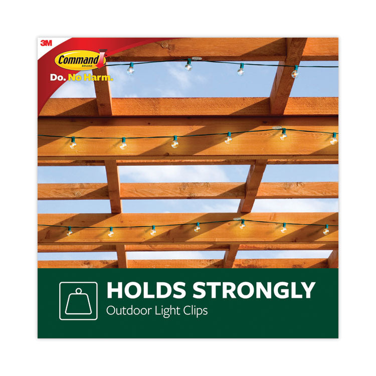 All Weather Hooks and Strips, Small, Plastic, Clear, 16 Clips and 20 Strips/Pack