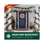 All Weather Hooks and Strips, Small, Plastic, Clear, 16 Clips and 20 Strips/Pack