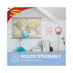 Clear Hooks and Strips, Medium, Plastic, 2 lb Capacity, 50 Hooks with 50 Adhesive Strips/Carton