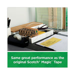 Magic Greener Tape, 1" Core, 0.75" X 75 Ft, Clear, 12/pack