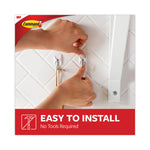 General Purpose Wire Hooks Multi-Pack, Small, Metal, White, 0.5 lb Capacity, 9 Hooks and 12 Strips/Pack