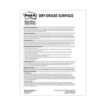 Dry Erase Surface, Laminate Film, 50 ft x 7 mil x 48", White