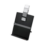 Fold-Flat Freestanding Desktop Copyholder, 150 Sheet Capacity, Plastic, Black/silver Clip