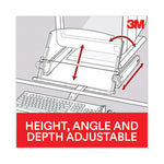 In-Line Freestanding Copyholder, 300 Sheet Capacity, Plastic, Black/clear