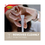 Adhesive Mount Metal Hook, Large, Brushed Nickel Finish, 5 lb Capacity, 1 Hook and 2 Strips/Pack