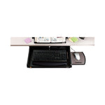 Under Desk Keyboard Drawer, 23w X 14d, Black