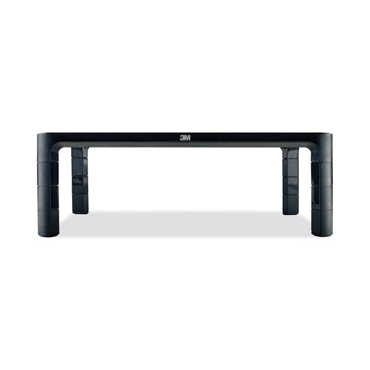 Adjustable Monitor Stand, 16" X 12" X 1.75" To 5.5", Black, Supports 20 Lbs