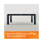 Adjustable Monitor Stand, 16" X 12" X 1.75" To 5.5", Black, Supports 20 Lbs