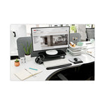 Extra-Wide Adjustable Monitor Stand, 20" X 12" X 1" To 5.78", Silver/black, Supports 40 Lbs
