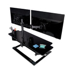 Precision Standing Desk, 42" X 23.2" X 6.2" To 20", Black