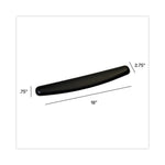 Antimicrobial Gel Compact Keyboard Wrist Rest, 18 x 2.75, Black