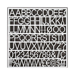 Set of Plastic Letter Board Letters, Numbers and Symbols, 1" Tall, White Characters, 270 Pieces
