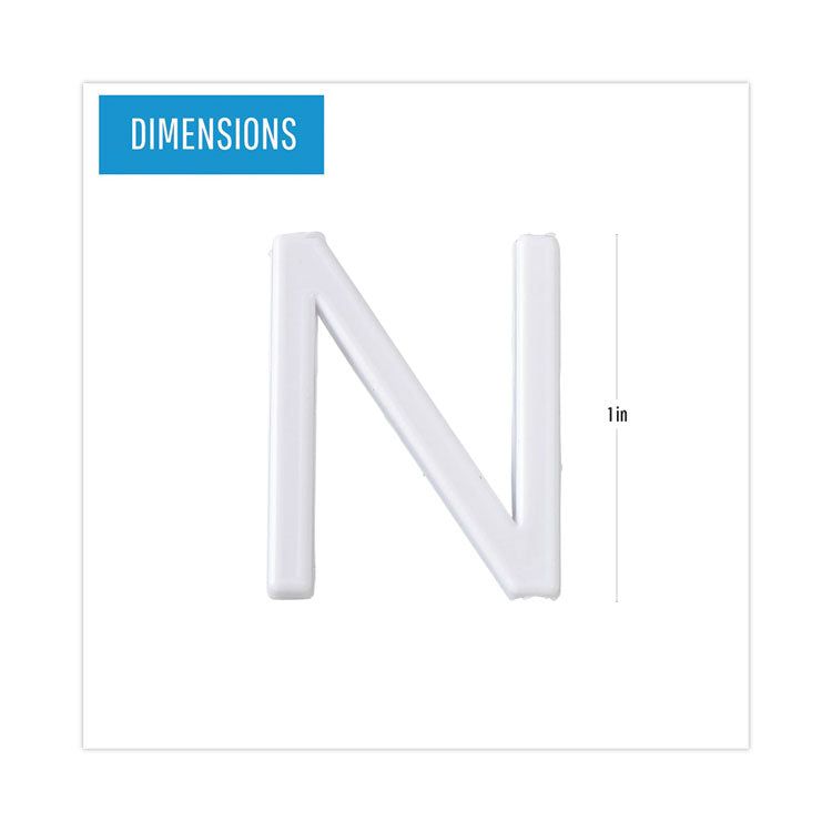 Set of Plastic Letter Board Letters, Numbers and Symbols, 1" Tall, White Characters, 270 Pieces