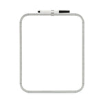 Magnetic Dry Erase Board, 11" x 14", White Surface, White Plastic Frame