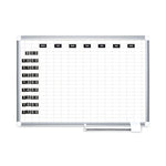 Heavy-Duty Board Magnet Labels, Days of the Week (Monday-Sunday), 1" Tall, White Characters, Black Background, 7/Pack