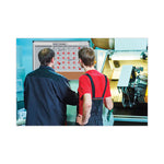 Heavy-Duty Board Magnet Labels, Calendar Dates (1-31), 1" Tall, White Characters, Red Background, 35/Pack