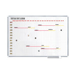 Heavy-Duty Board Magnet Labels, Calendar Dates (1-31), 1" Tall, White Characters, Red Background, 35/Pack