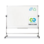 Earth Silver Easy Clean Mobile Revolver Dry Erase Boards, 36" x 48", White Surface, Natural Steel Frame