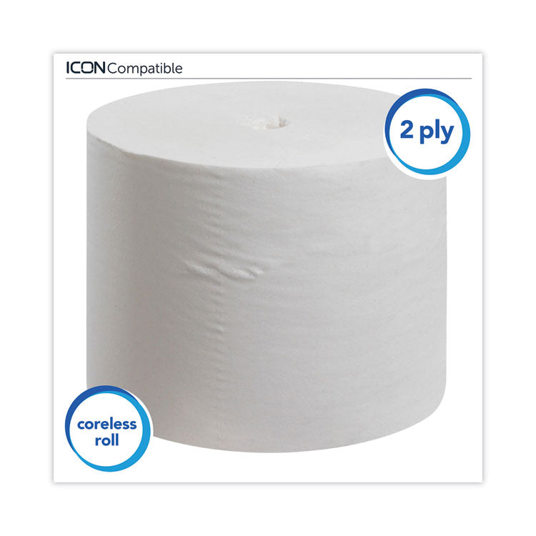 Essential Extra Soft Coreless Standard Roll Bath Tissue, Septic Safe, 2-Ply, White, 800 Sheets/roll, 36 Rolls/carton