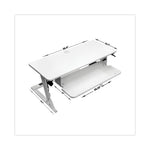 Precision Standing Desk, 35.4" x 23.2" x 6.2" to 20", White