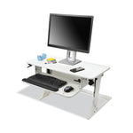 Precision Standing Desk, 35.4" x 23.2" x 6.2" to 20", White
