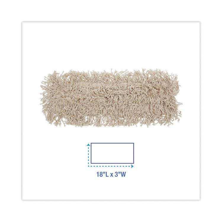 Mop Head, Dust, Cotton, 18 X 3, White