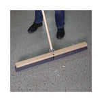 Floor Brush Head, 3" Gray Flagged Polypropylene Bristles, 36" Brush