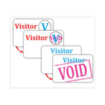 Time's Up! Self-Expiring Visitor Badges, One-Day Badge, 3 X 2, White, 100/box