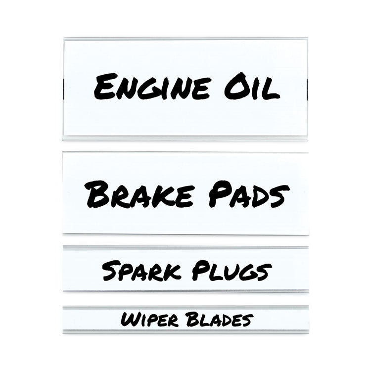 Clear Magnetic Label Holders, Side Load, 6 x 2, 10/Pack