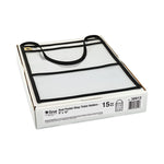 Stitched Shop Ticket Holders, 22" Hang Strap, Super Heavy-Duty, 9 x 6 and 9 x 12 Inserts, Clear Front, Black Border, 15/Box