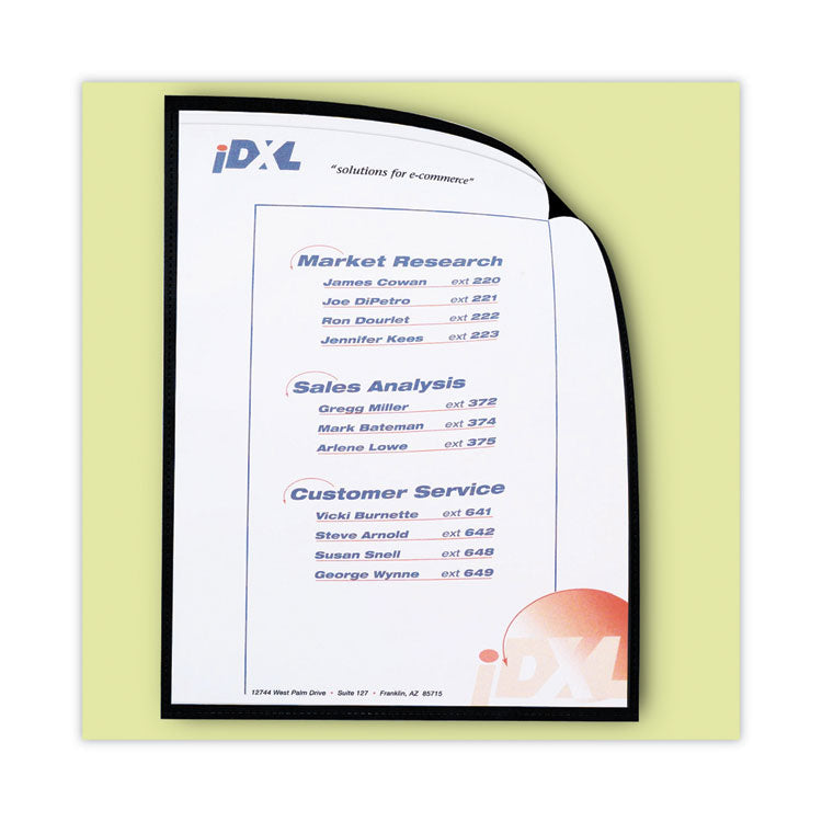 Magnetic Cubicle Keepers Display Holders, 9.2 x 11.69, Magnetic Mount, Clear, 2/Pack