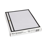 Stitched Shop Ticket Holders, Super Heavy-Duty, Top Load 11 x 8.5 Insert, Clear Front, Black Border, 25/Box