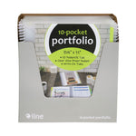 10-Pocket Poly Portfolio With Write-On Tabs, 8.5 X 11, Clear/clear
