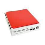 Two-Pocket Heavyweight Poly Portfolio Folder, 3-Hole Punch, 11 X 8.5, Red, 25/box