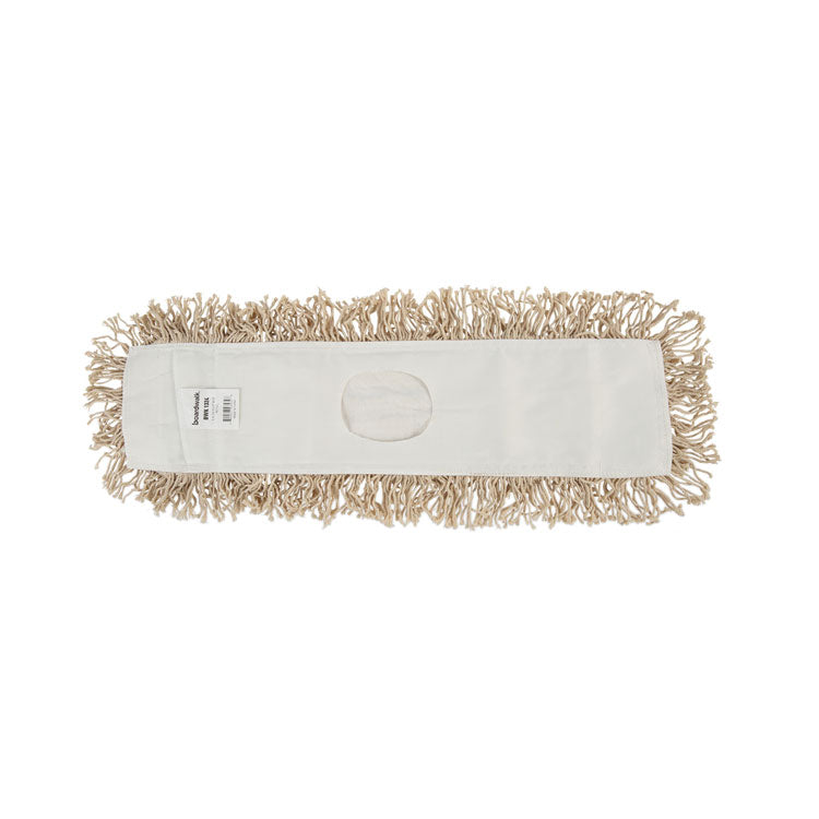 Industrial Dust Mop Head, Hygrade Cotton, 24w X 5d, White